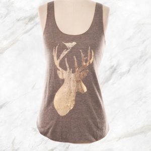 Sold Judith March Gold Deer Antler Tank Top